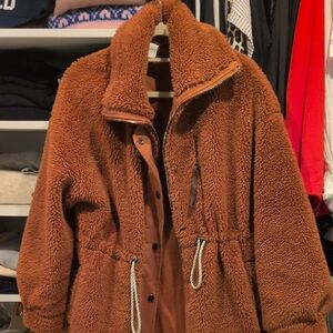 Varley Brown Sherpa Jacket